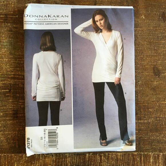 Vogue Sewing Pattern V1378 Womens Donna Karan Top Pants Separates 12-20 UNCUT - Picture 1 of 3